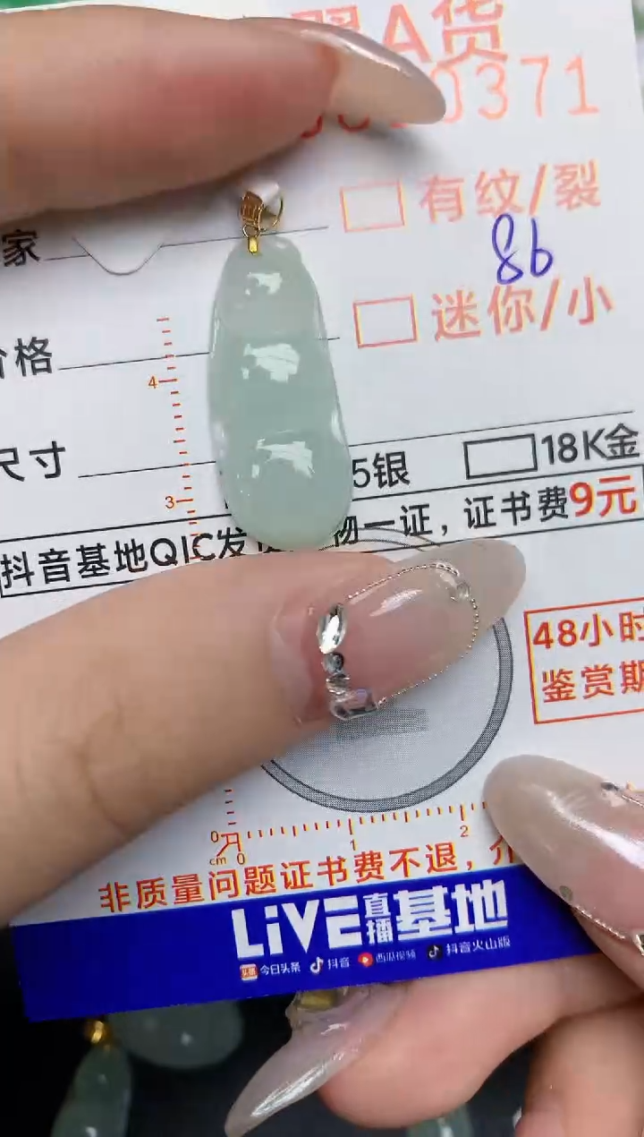 【闪购商品】翡翠颈饰18K金镶嵌86