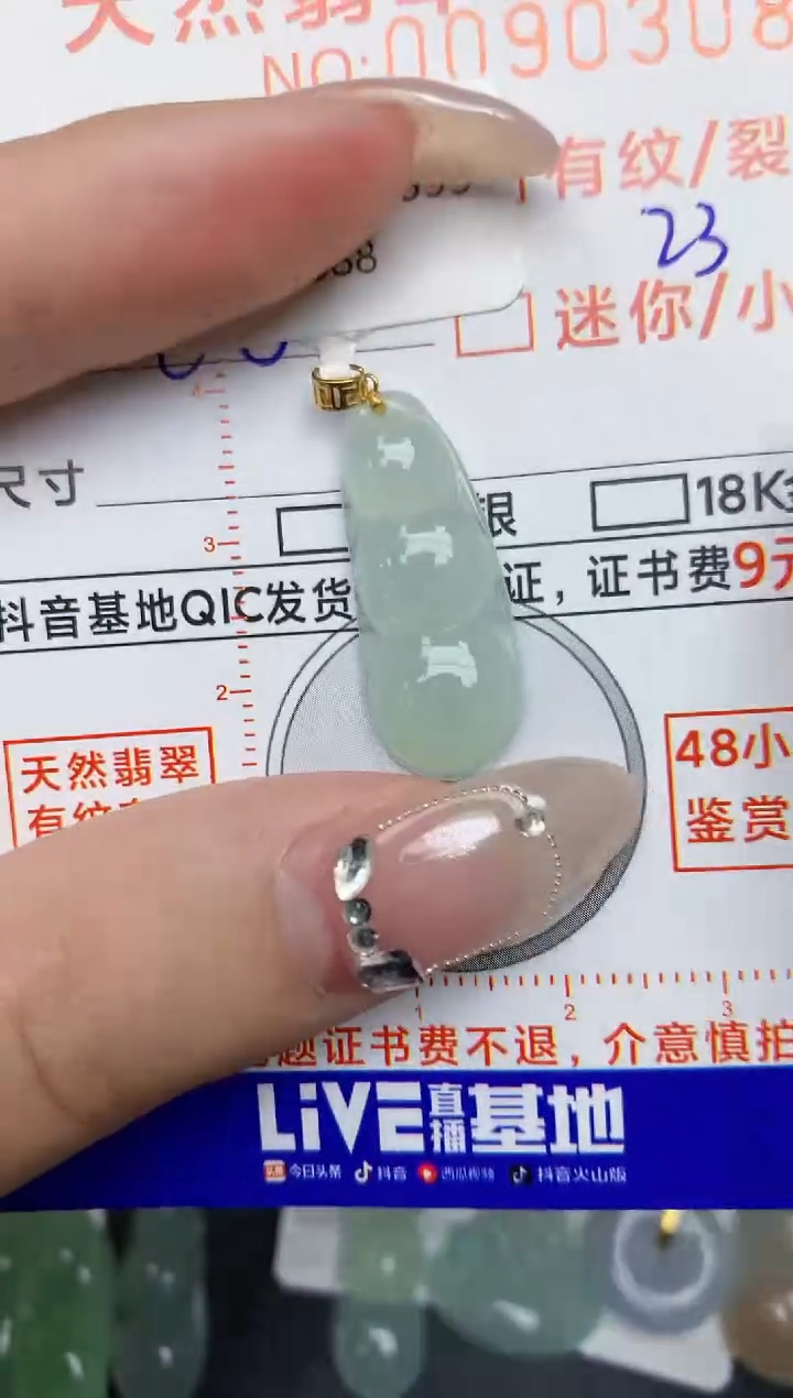 【闪购商品】翡翠颈饰18K金镶嵌23