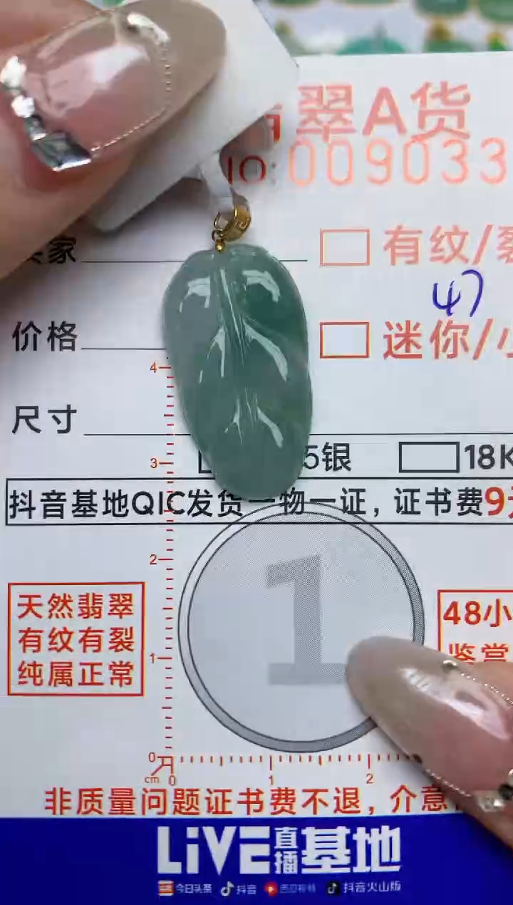 【闪购商品】翡翠颈饰18K金镶嵌47