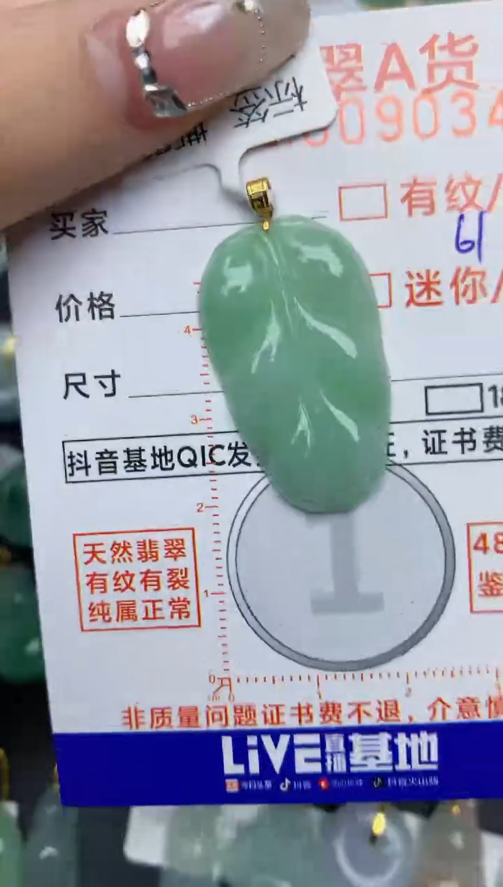 【闪购商品】翡翠颈饰18K金镶嵌61