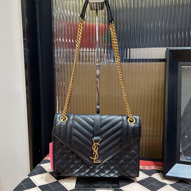 95新 YSL/圣罗兰 包展专属 YSL黑金斜挎包 
