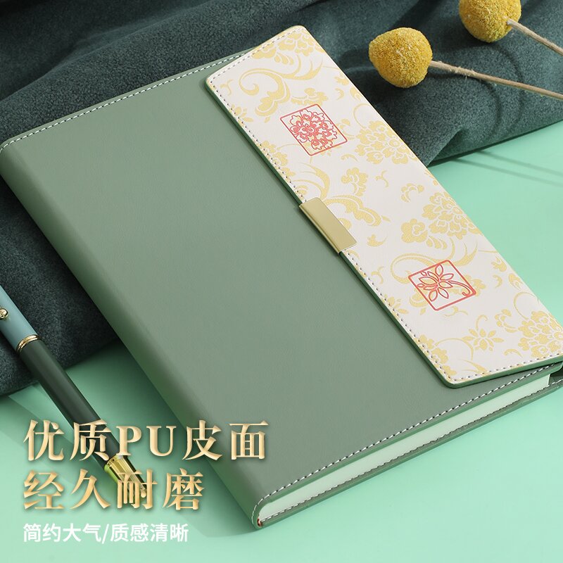 【樱花】ins风复古高档三折页樱花设计超厚商务记录办公笔记本子