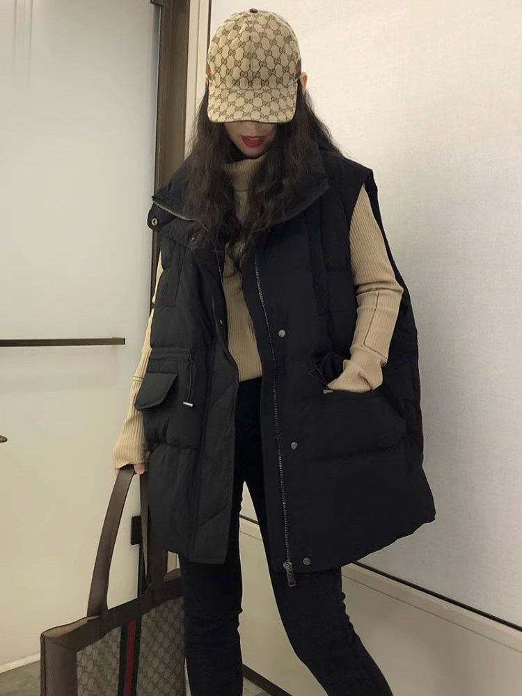 羽绒服新款爆款200斤大码胖妹妹时尚高档百搭羽绒背心女士