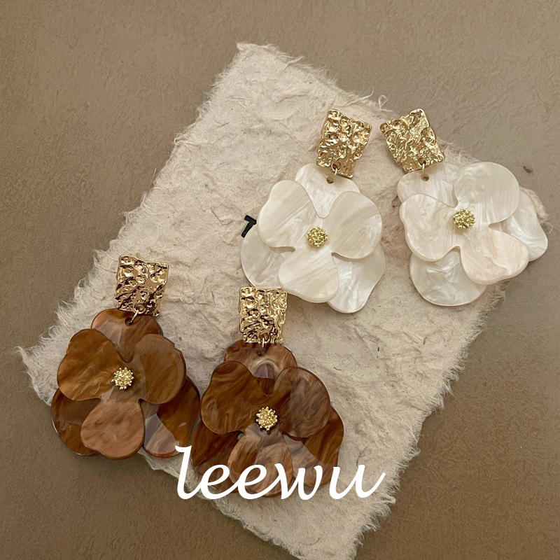 铜合金耳饰 LEEWU里物【森林一丛丛】气质百搭少女复古花朵耳环