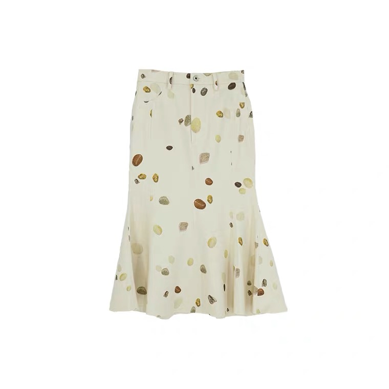 有尾汉麻棉牛仔鱼尾半身裙