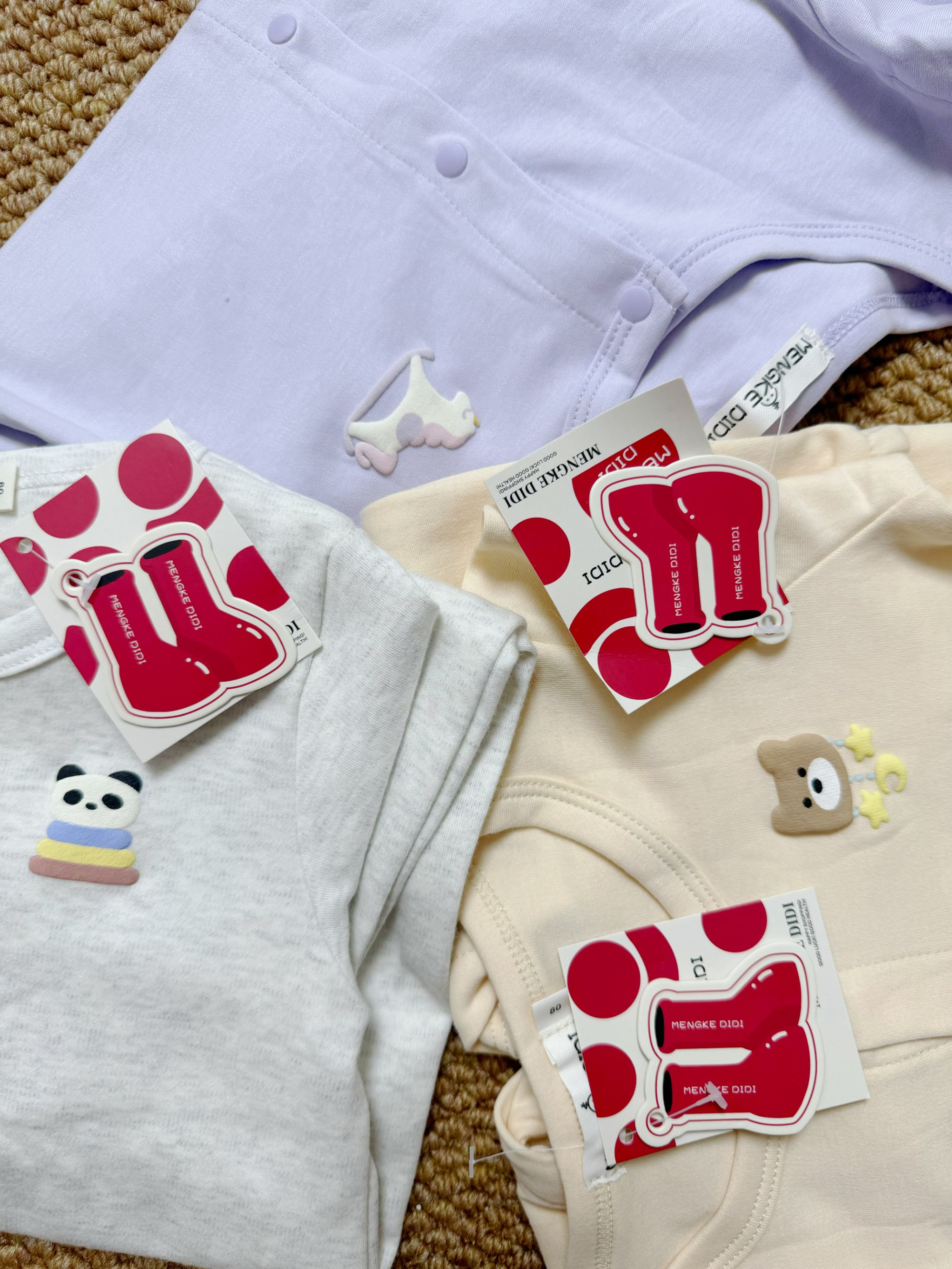 日系紫色独角兽中开连体衣