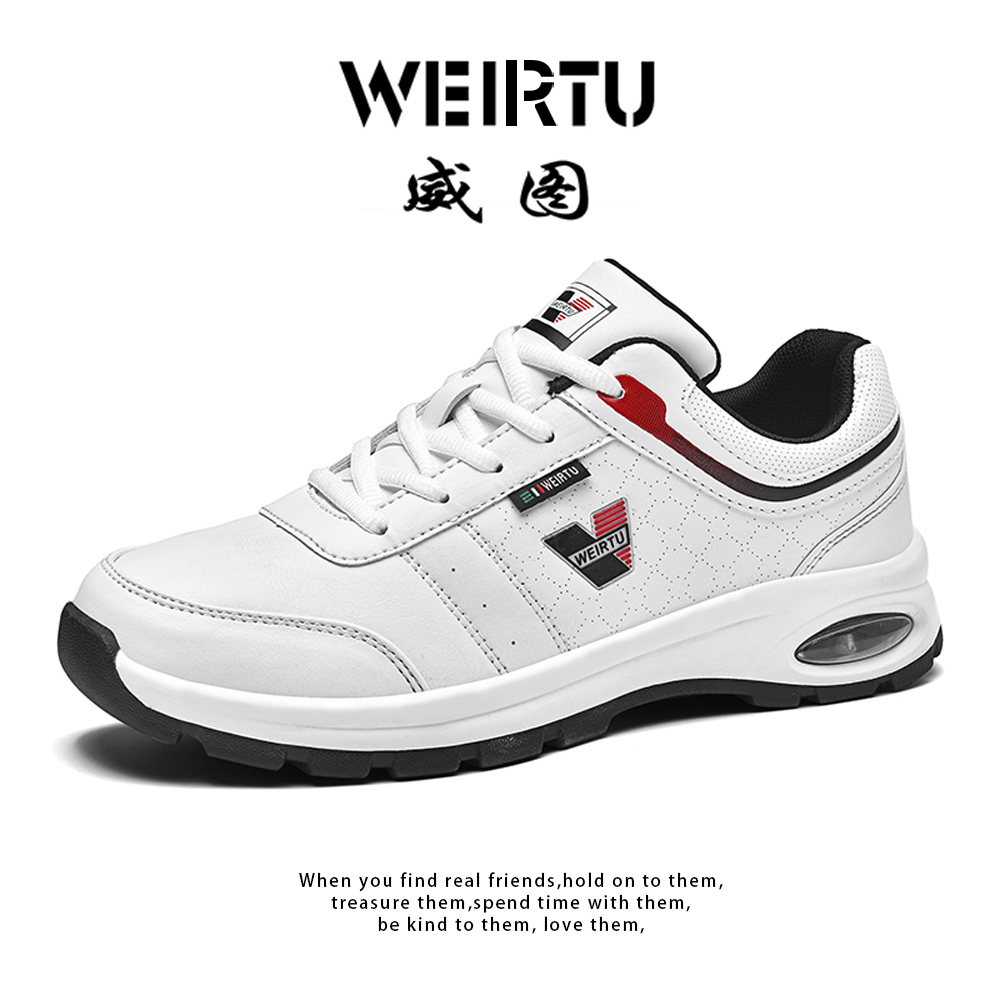 男士软皮气垫时尚百搭休闲轻便透气耐磨软底运动跑步男鞋2507