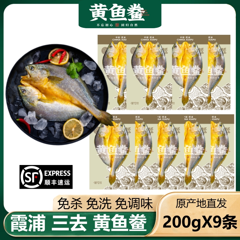 【200g/条X9条】福建霞浦黄鱼鲞 宁德大黄鱼三去咸香黄花鱼新鲜冷冻