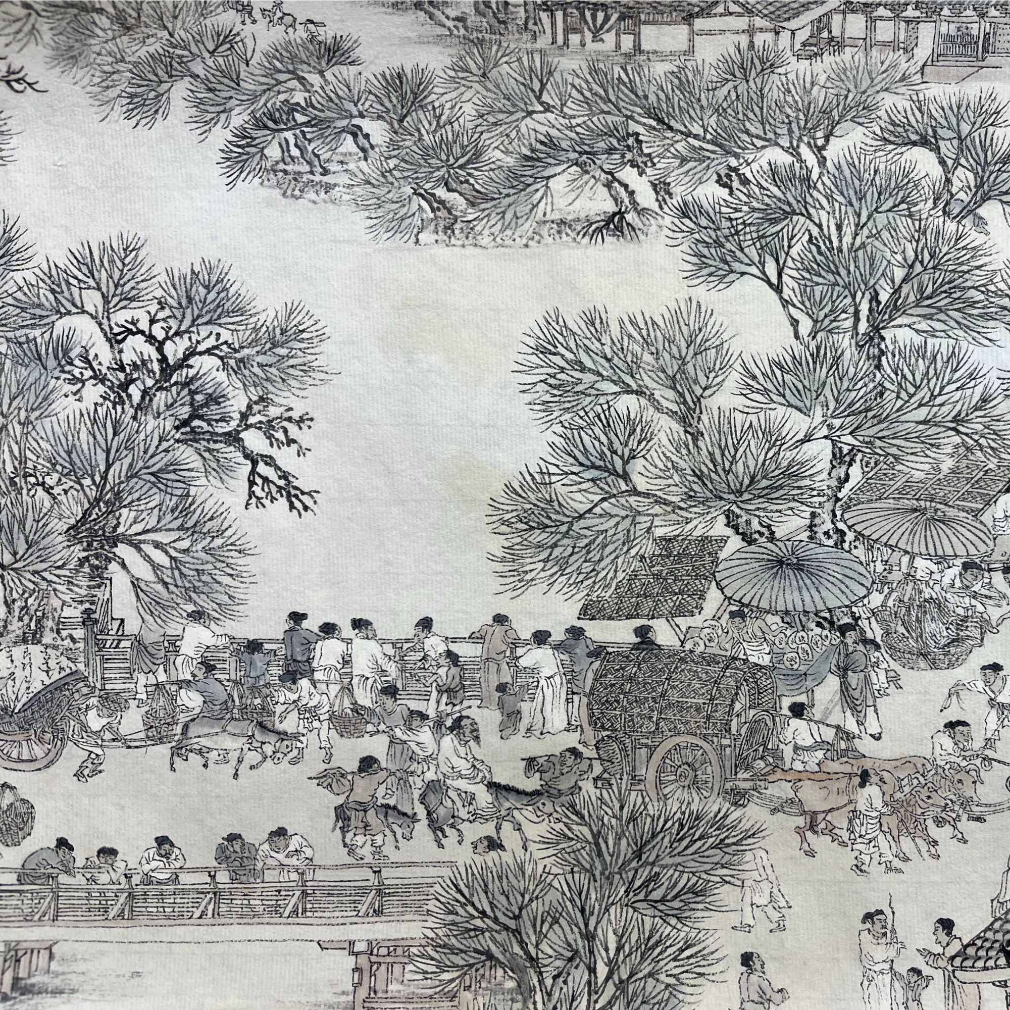 清明上河图全卷纯手工绘制全尺寸长卷可装裱