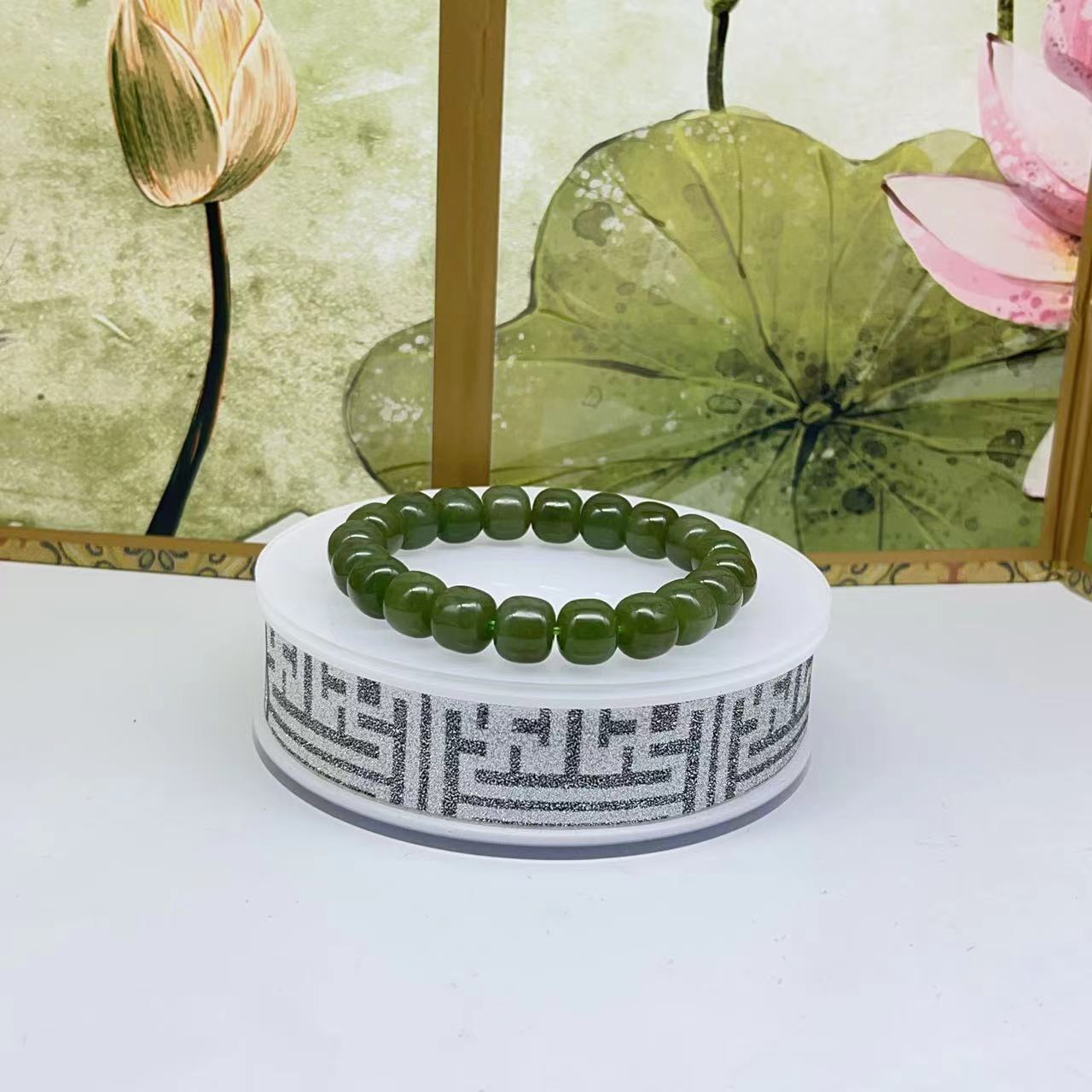 天然新疆和田玉老型珠手串 H740—多样性发