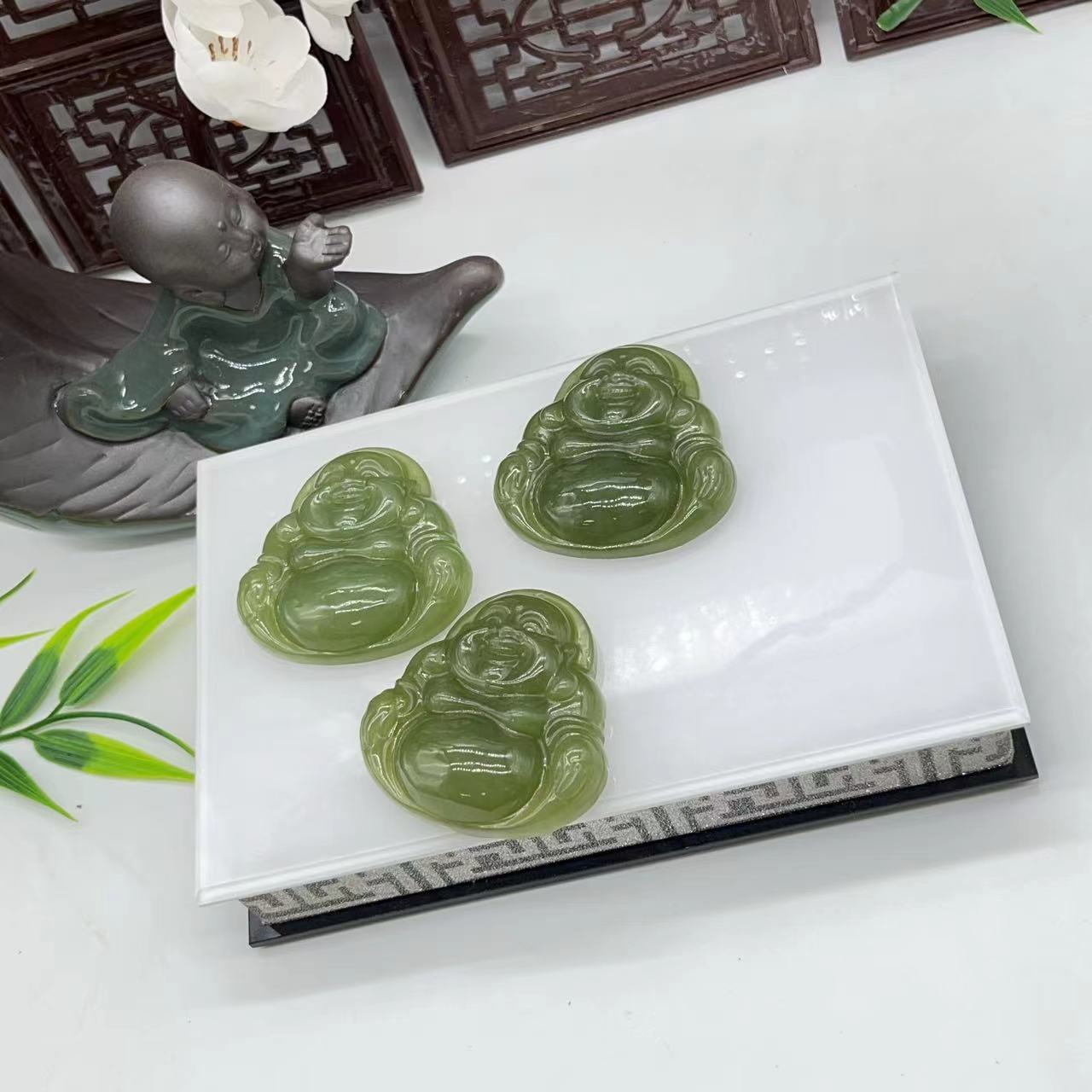 天然新疆和田玉佛公吊坠 H872—多样性发一件