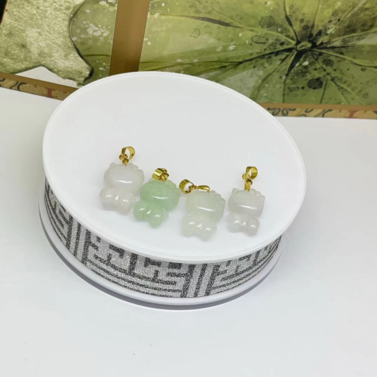 天然缅甸a货翡翠kt猫吊坠 C081—多样性发一件