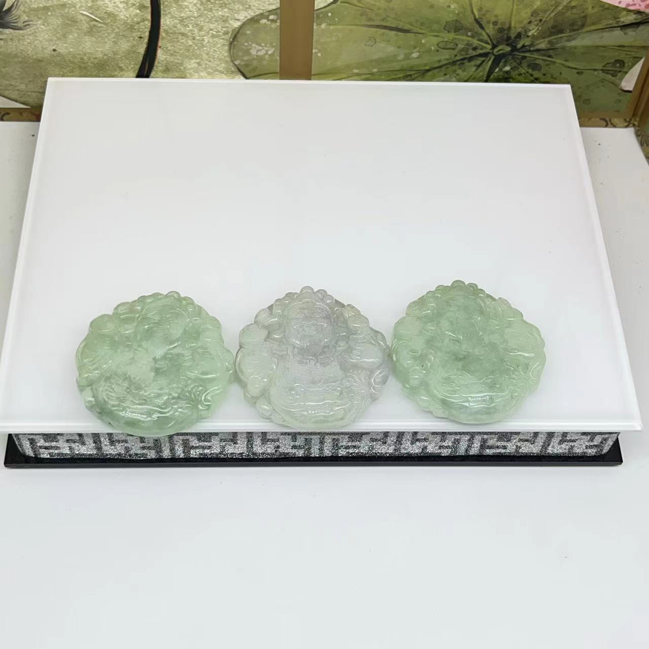 天然缅甸a货翡翠财神吊坠 C254—多样性发一件