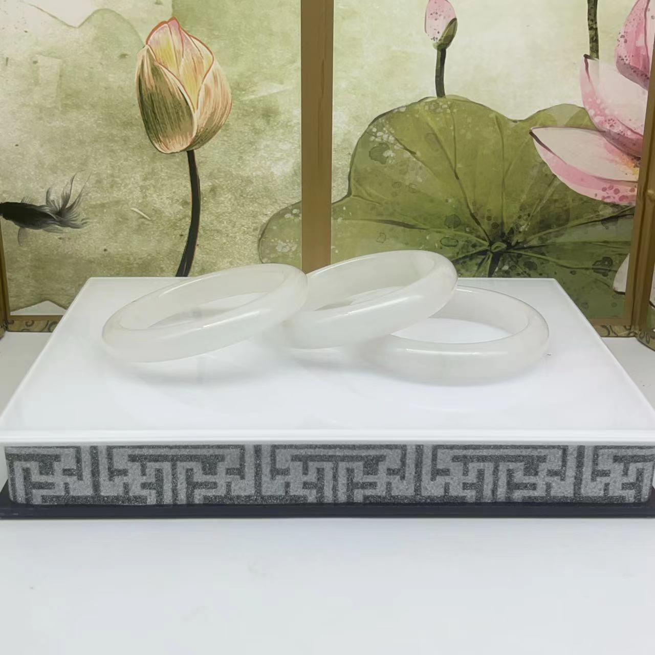 天然天山翠白月光手镯多样性发一件发