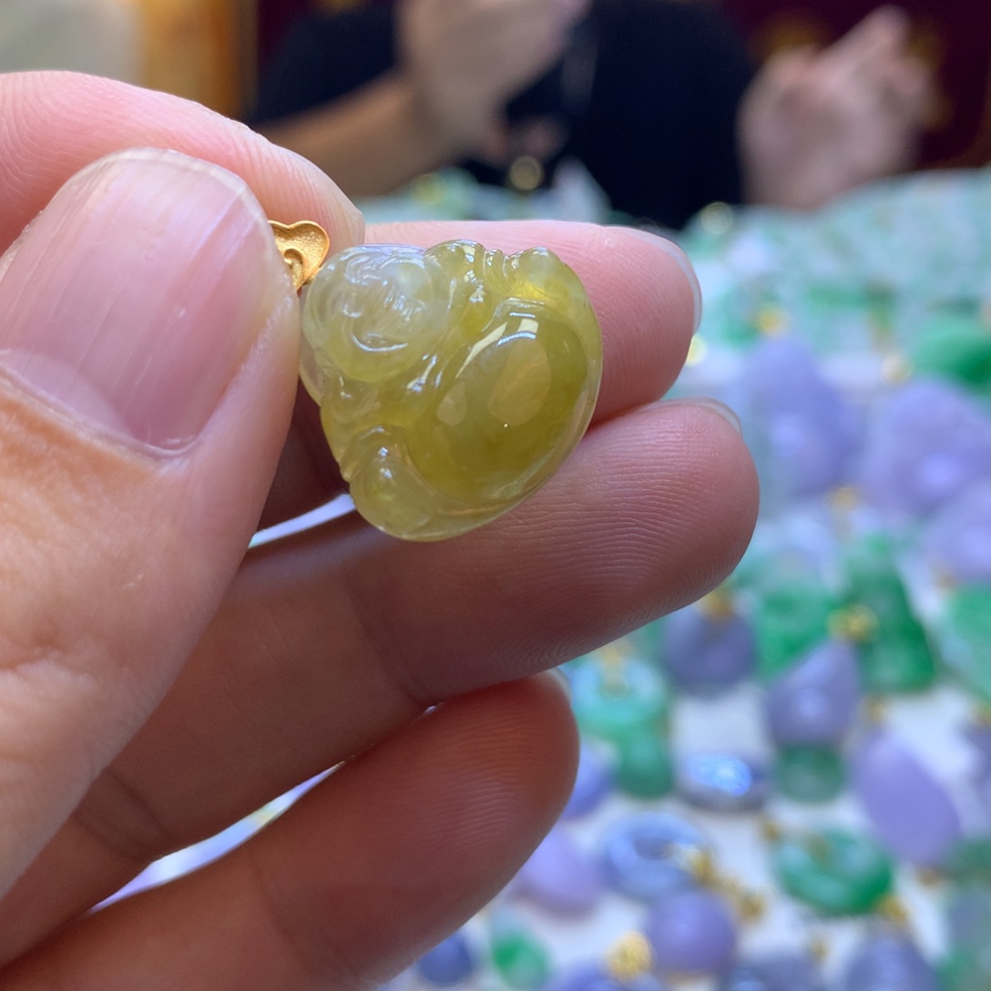 翡翠颈饰18K金镶嵌chuchuhefun