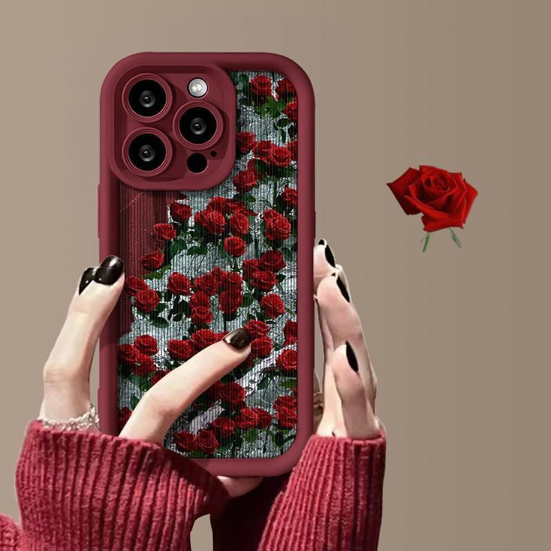 冰川玫瑰iPhone15plus苹果14/13手机壳12promax高级xr防摔xs11女