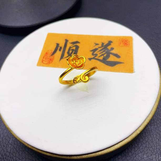 合金戒指 「玫瑰心事」戒指新中式立体花朵精致高级感送礼物指环