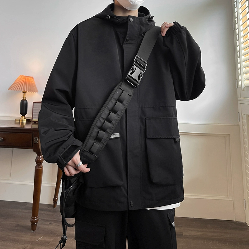 【10953包邮】2024春秋装新款青少年学生加大码痞帅工装夹克外套