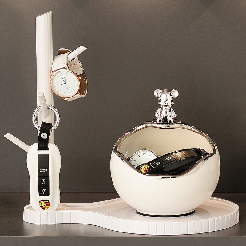 暴力熊入户玄关摆件钥匙收纳进门门口鞋柜客厅装饰品乔迁新居礼品