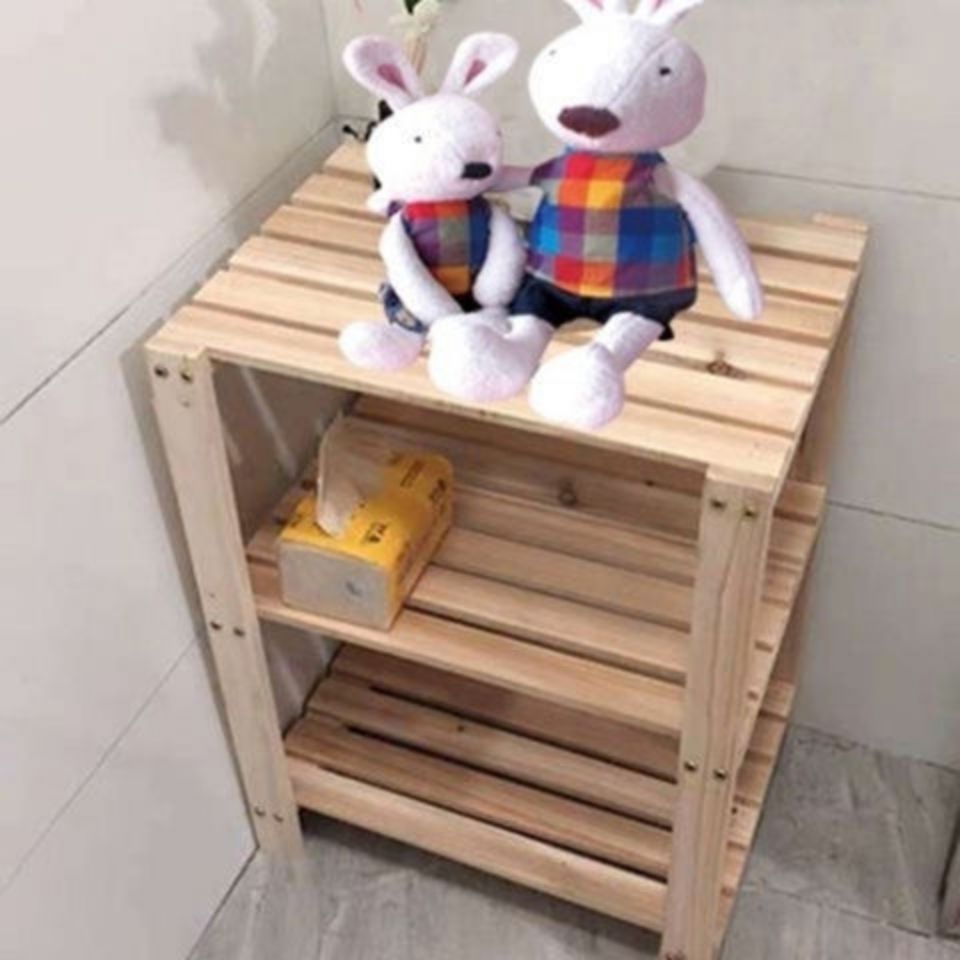 实木简易实木置物架多层储物架家用书架木架子层架收纳架木质定做