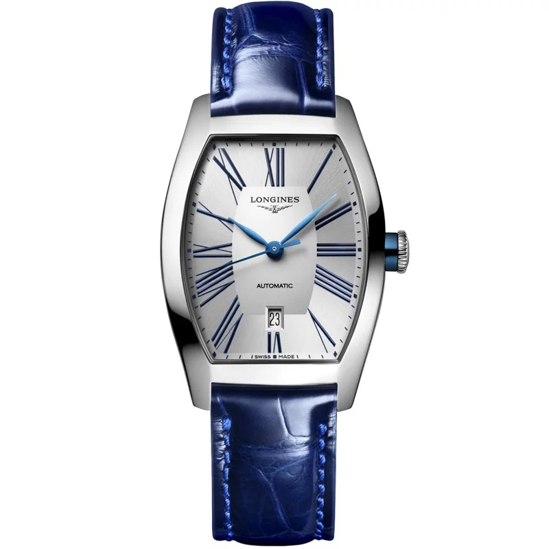 99新 Longines/浪琴 142典藏/蓝/机械女表/表经26*30.6