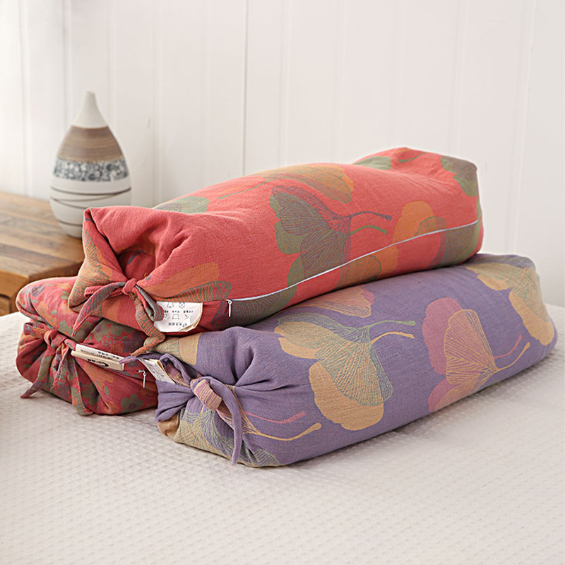 双层纱糖果枕天然荞麦壳枕头颈椎枕助眠可拆洗单人枕成人家用枕头