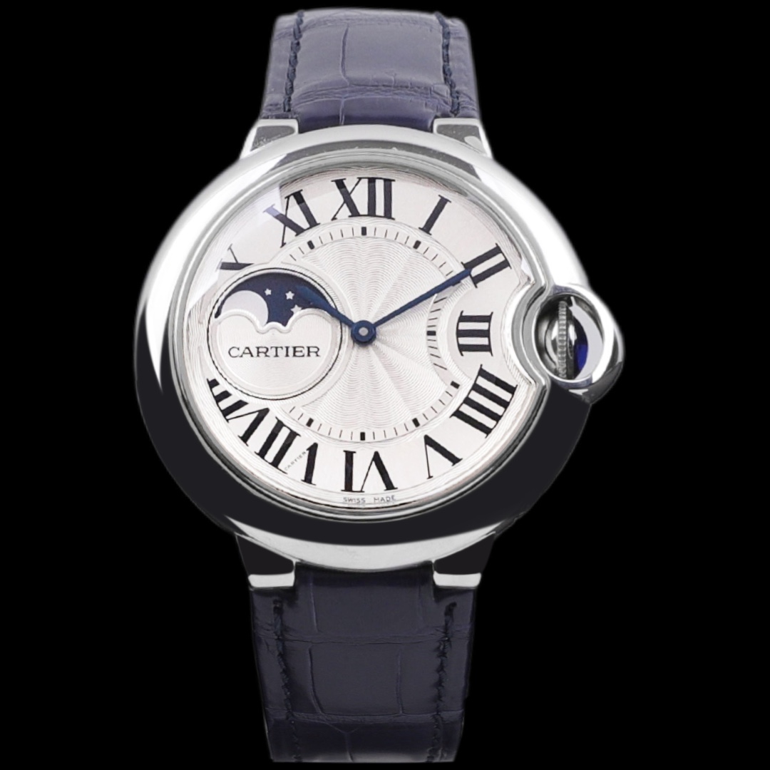 95新 Cartier/卡地亚 D/月相蓝气球/单表/37mm/专柜价60500