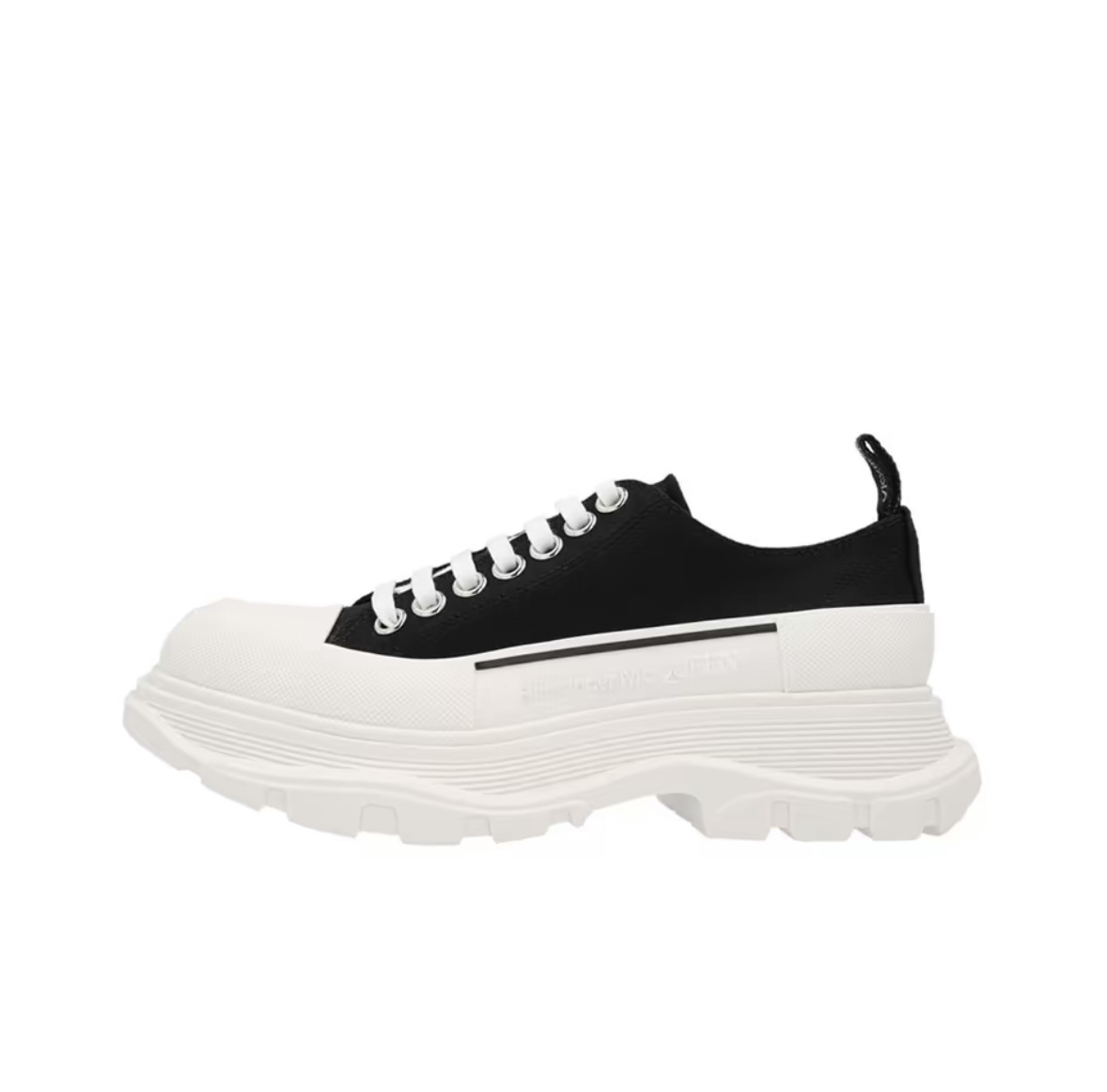 全新未使用 Alexander McQueen/亚历山大·麦昆 黑白厚底休闲鞋