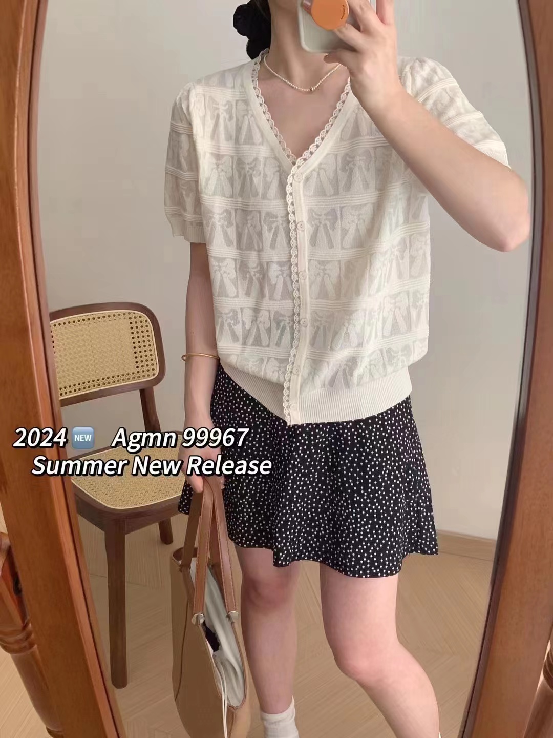 【可儿家】夏季编号201-299圆领开衫上衣半袖条纹显瘦短款百搭