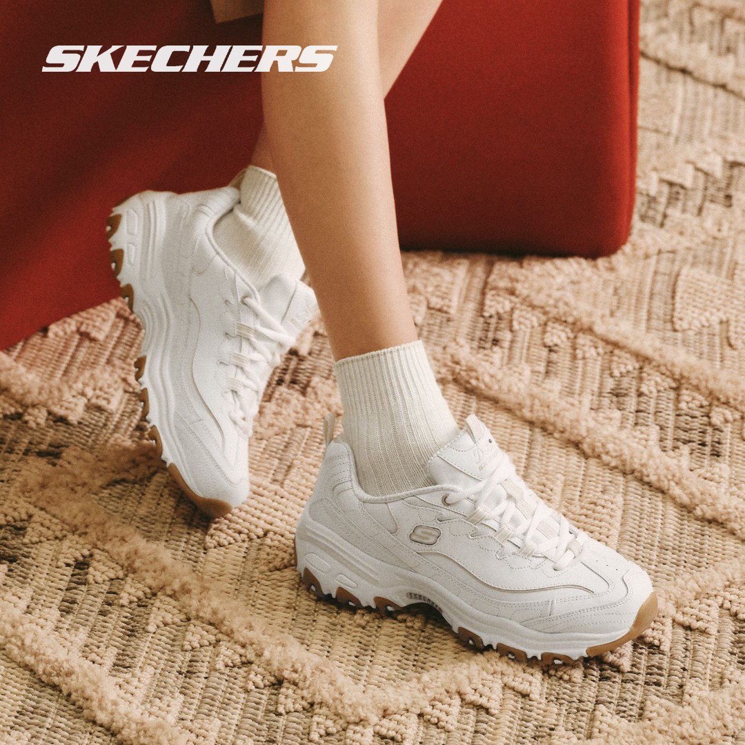 斯凯奇【双11好物】美拉熊低帮女鞋厚底增高舒适复古老爹鞋149807