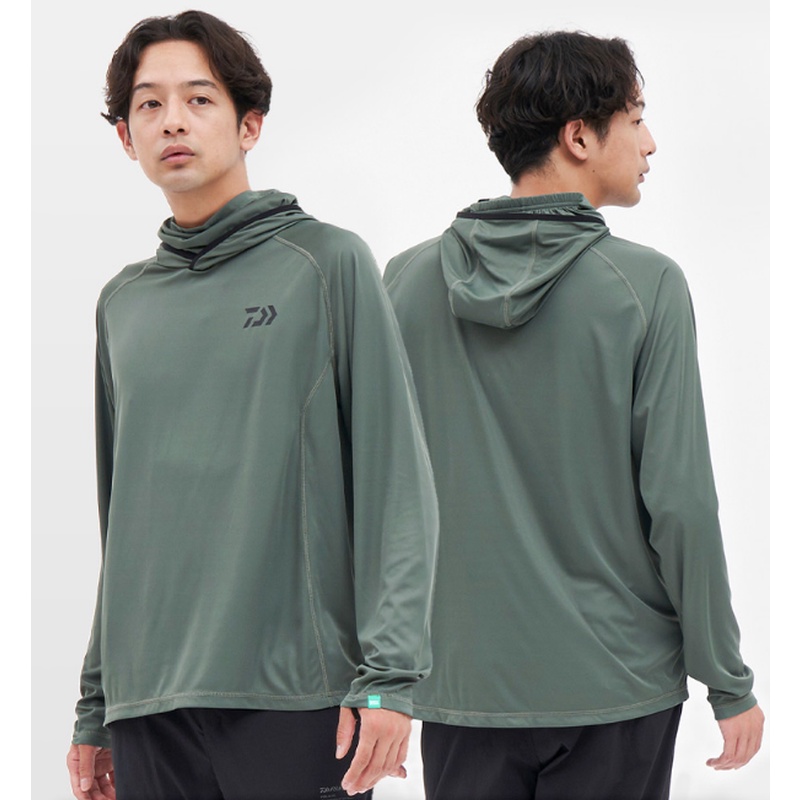 24款DAIWA达亿瓦钓鱼服DE-5124连帽面罩防虫防晒服户外休闲服微弹