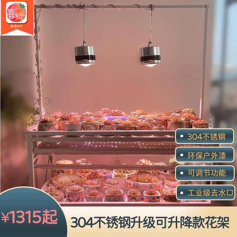 【猫的心专属】喜绿304/201不锈钢升级升降款接水盘花架室内阳台B