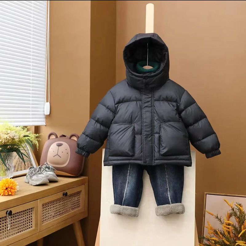 儿童服冬季加厚外套2023新款冬装棉衣男女宝宝防风保暖棉袄