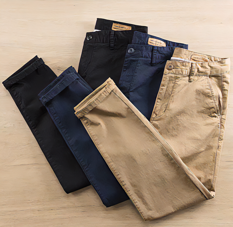 迈肯迪日系高密休闲裤九分裤男士修身小直筒秋季厚款合体水洗裤子