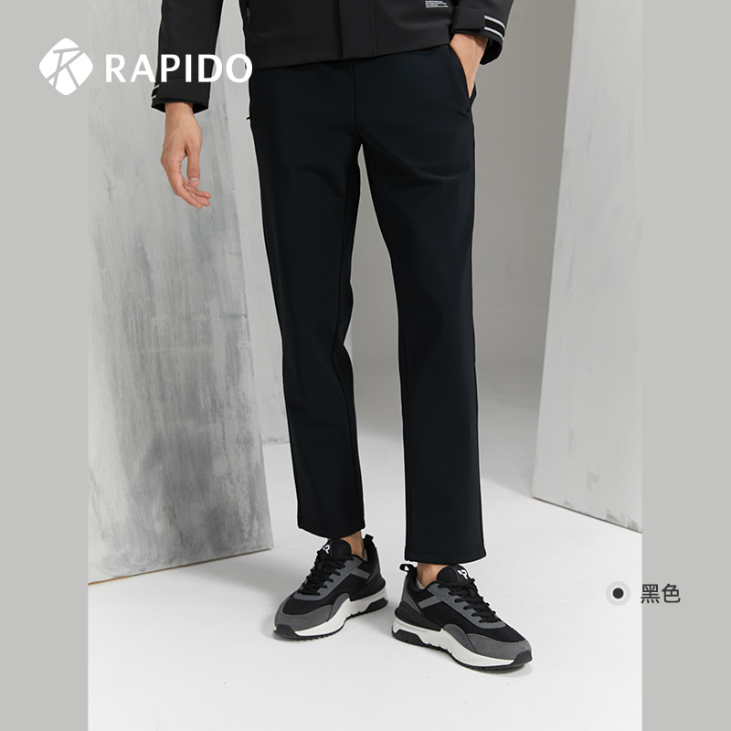 RAPIDO雳霹道2023年冬季新款男子直筒修身加绒休闲裤CN3978G10