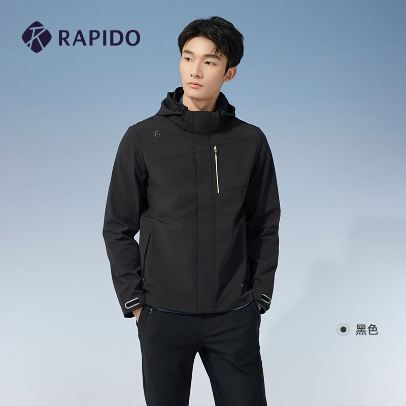 RAPIDO雳霹道2024年早秋新款男士外套简约时尚连帽夹克CN4939E01