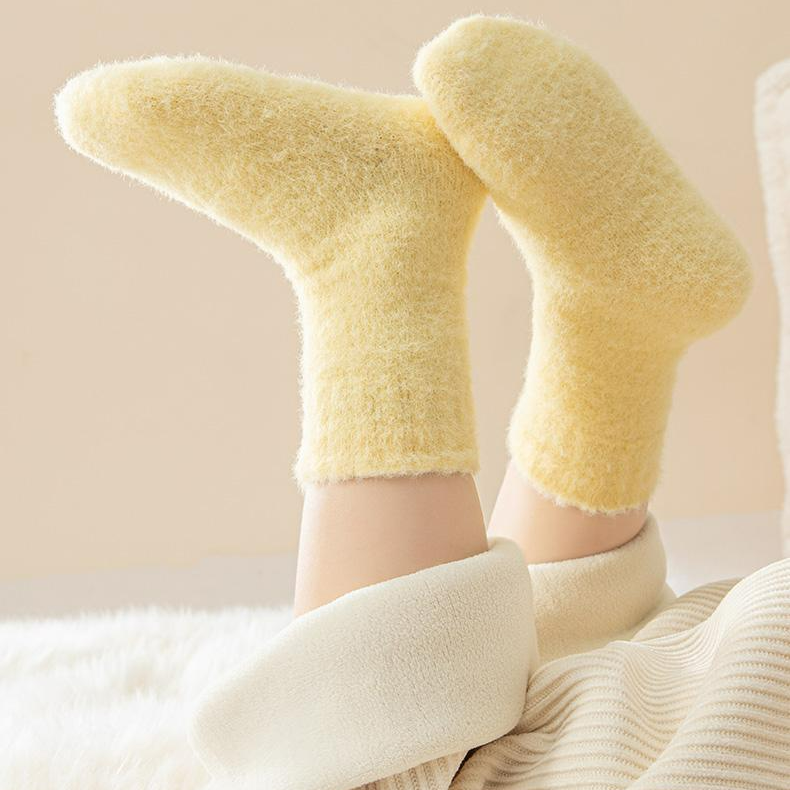 【现货冬袜】儿童暖暖袜子水貂绒加厚中筒袜软糯亲肤保暖毛绒袜冬天