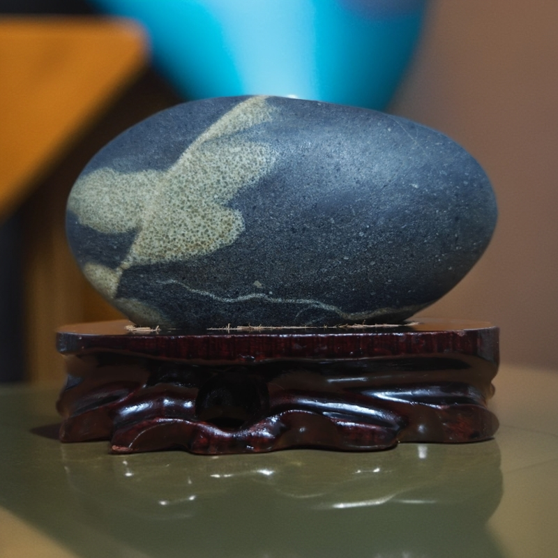 奇石（长江石）可用于书桌摆件手工创意中式大号玄关手绘书房