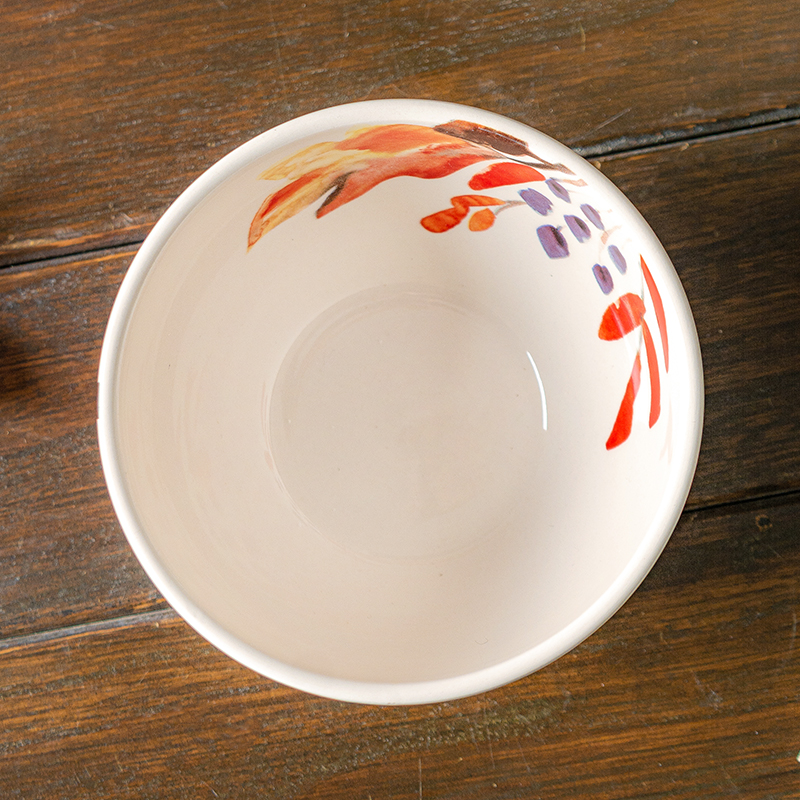 兮房水墨南瓜陶瓷深圆盘子餐具家用炒菜瓷盘8英寸网红高颜值新款 