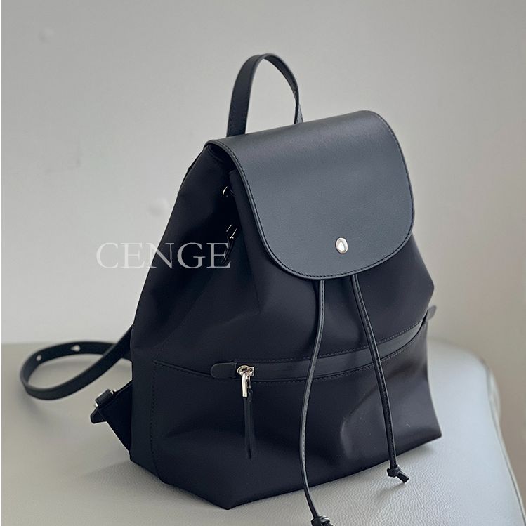 CENGE小众双肩包通勤休闲背包单肩斜挎包轻便水桶包旅行女包新款