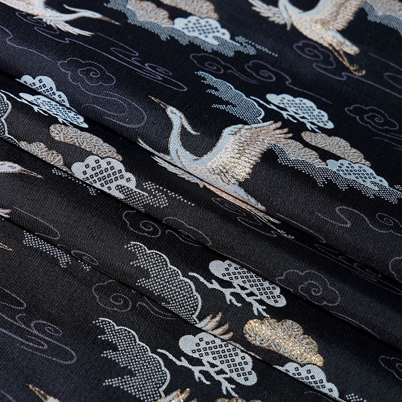 （白鹭双飞）钱小萍宋锦桑蚕丝面料（面料一经裁剪不退换）