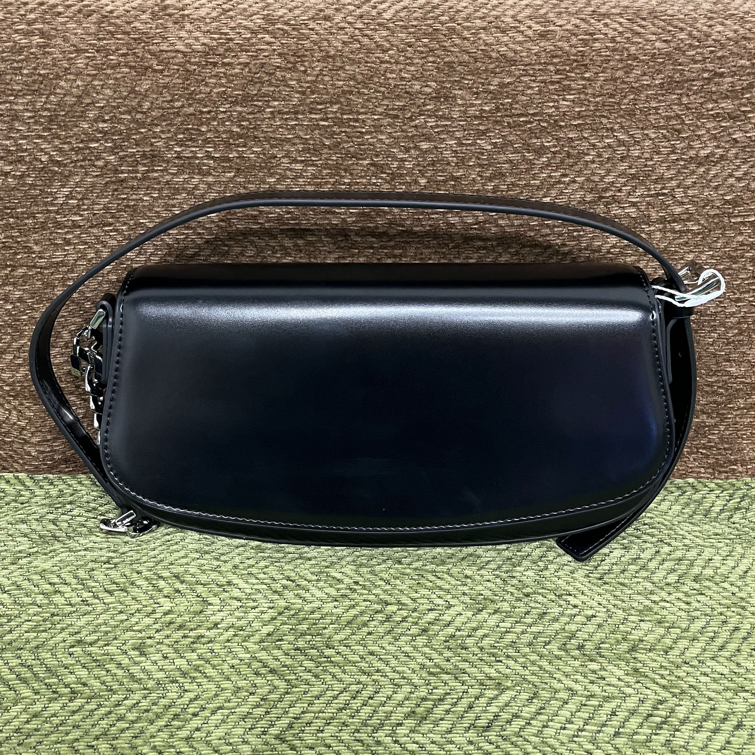 黑色中号26气质斜挎包手机包时尚单肩包【1-E712】