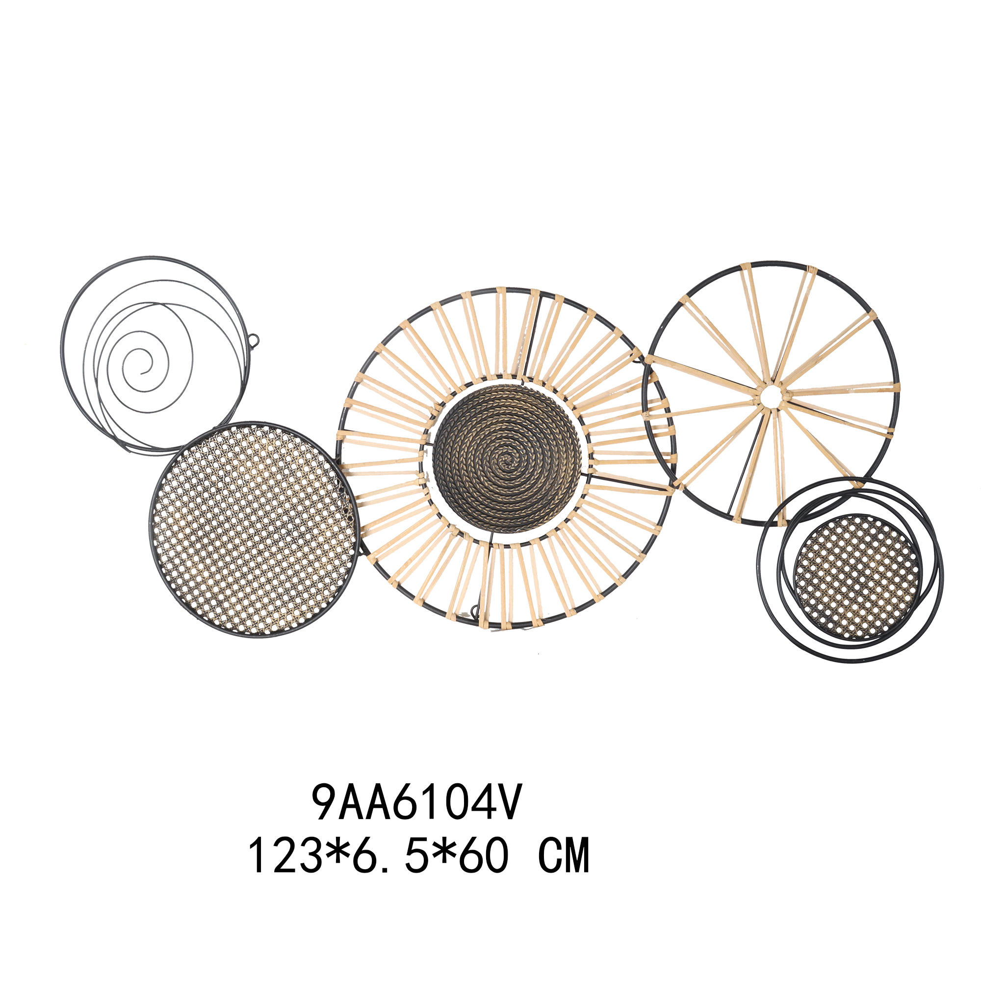❥(523)尺寸60x123,创意玄关卧室沙发背景挂墙，美式复古铁艺壁挂