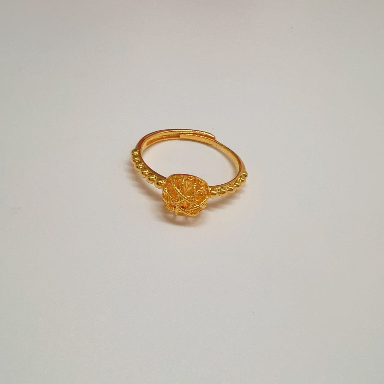 足金999方糖戒指时尚经典款