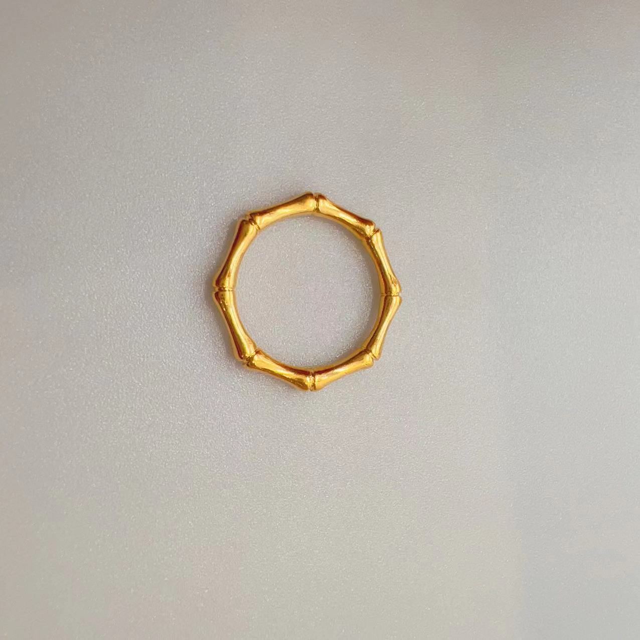 竹节戒指＋专柜首饰盒