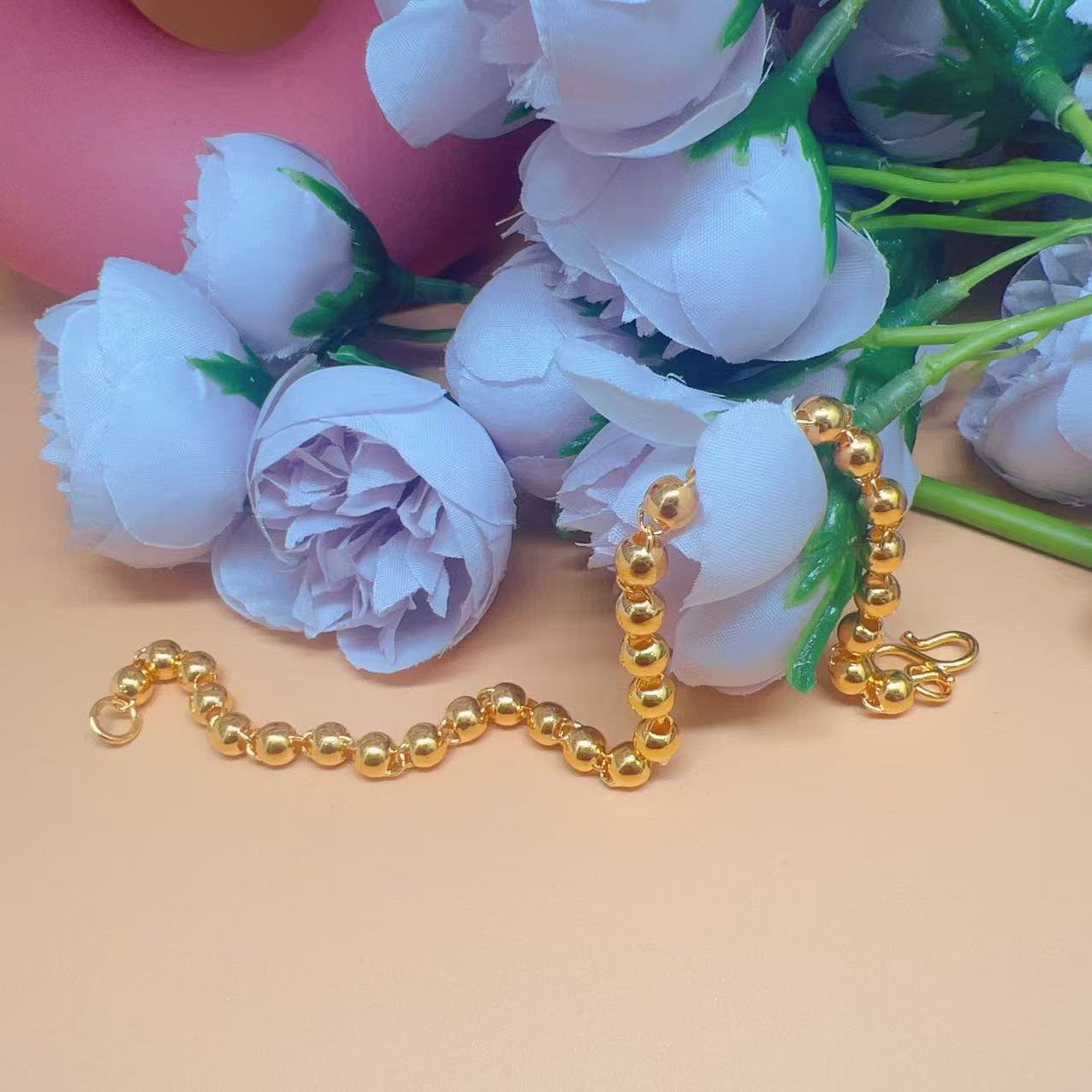 足金999卡5mm光珠手链