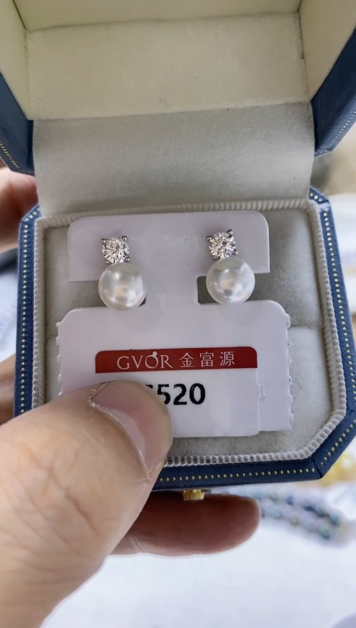 【闪购商品】淡水珍珠HD银S925镶嵌珍珠耳钉@@c520