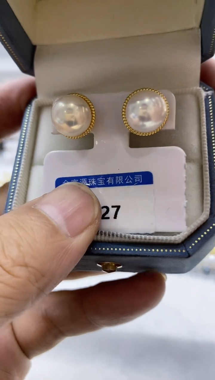 【闪购商品】淡水珍珠HD银S925镶嵌珍珠耳钉@@c727