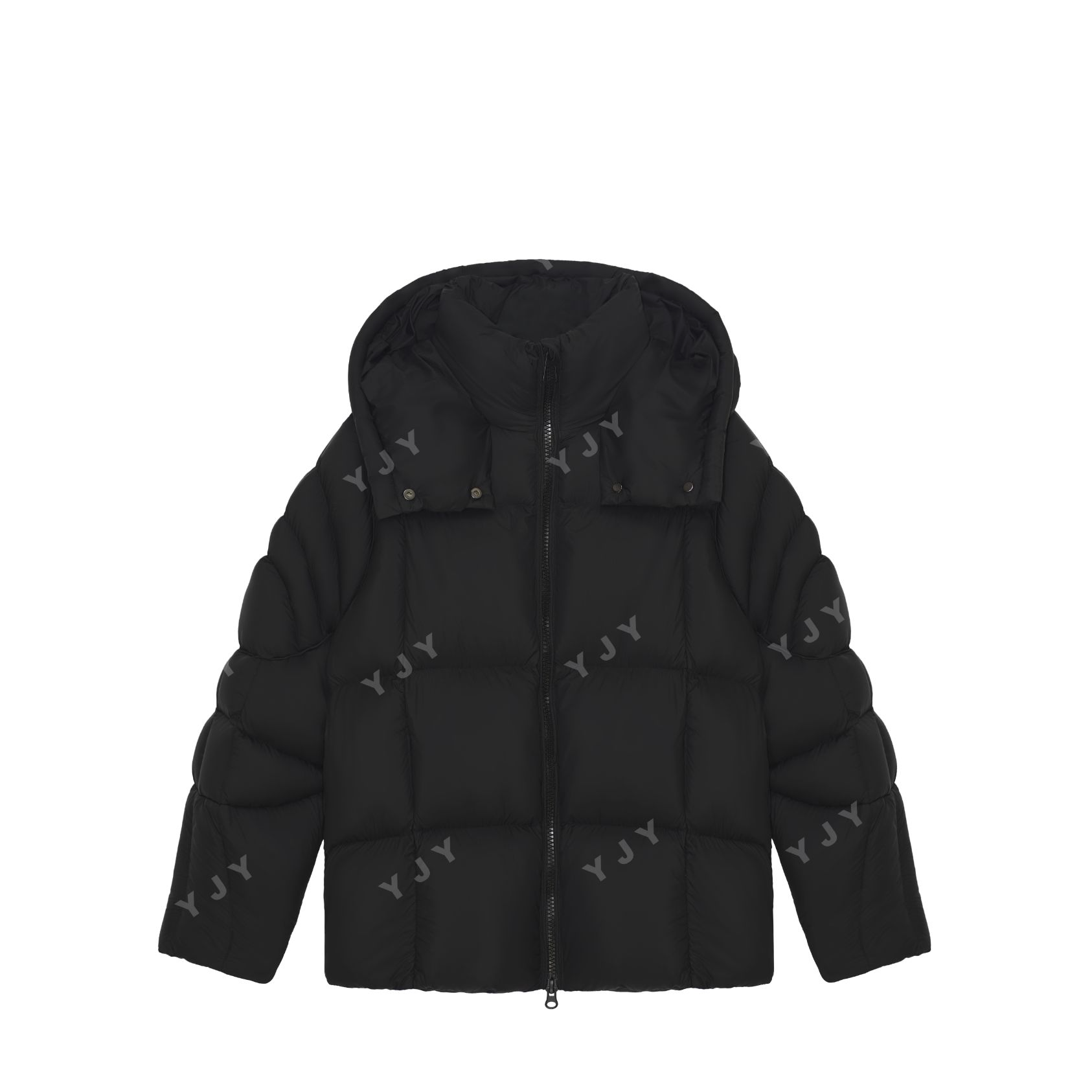 [MHH]泡芙龟背短款羽绒服女2024冬季新款加厚白鸭绒连帽外女款