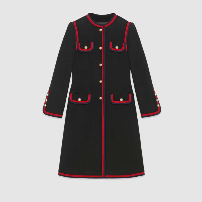 GUCCI/古驰 【国现 专柜23800】女士羊毛大衣 544855ZHW03 1152